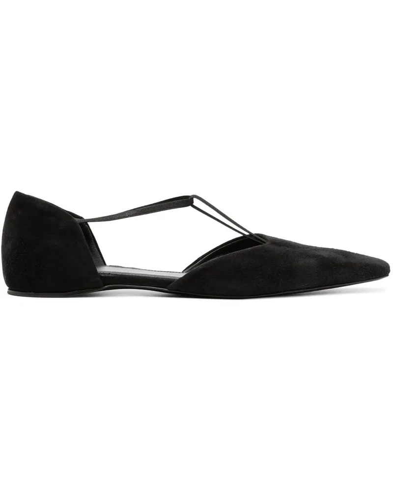 Totême The T-Strap Ballerinas - Schwarz Schwarz
