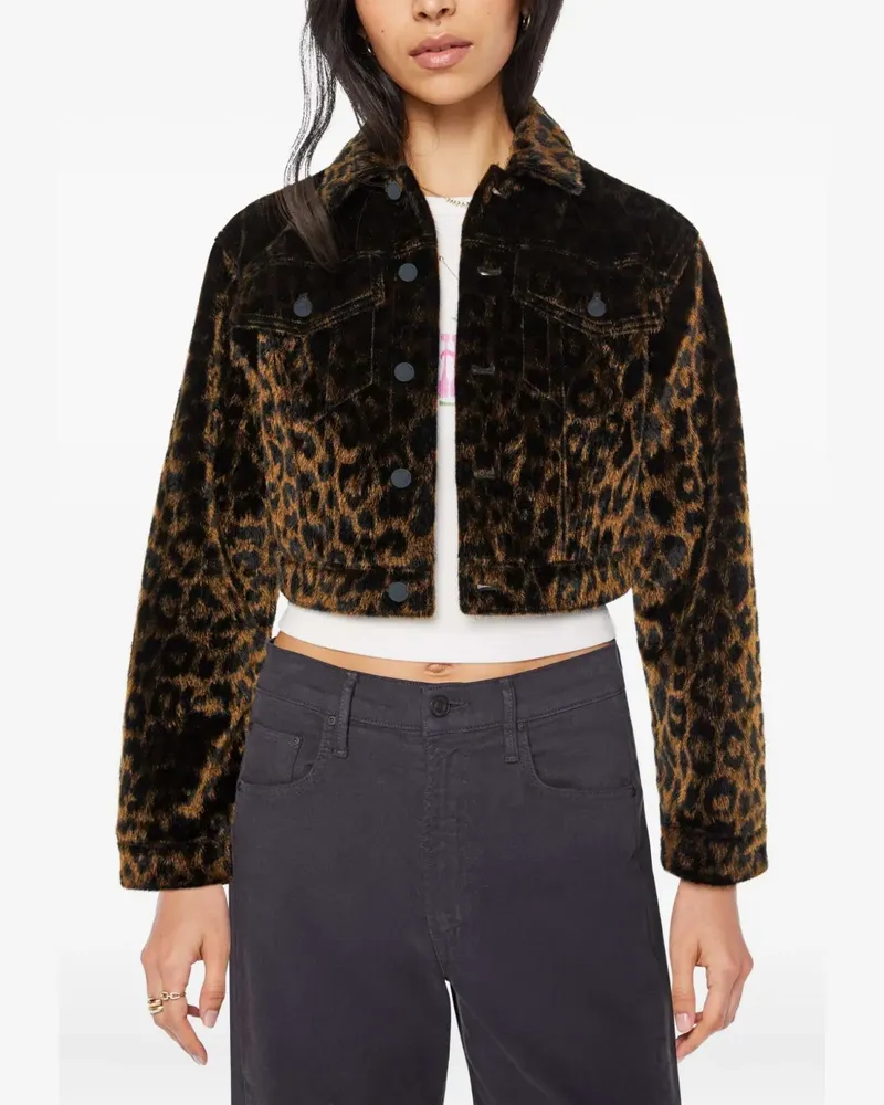Mother The Short Stack leopard jacket - Braun Braun