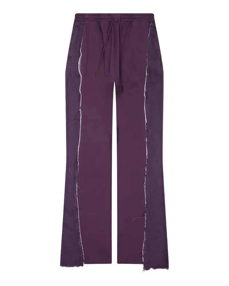Honor The Gift Ausgefranste Jogginghose mit Denim-Einsätzen - Violett Violett