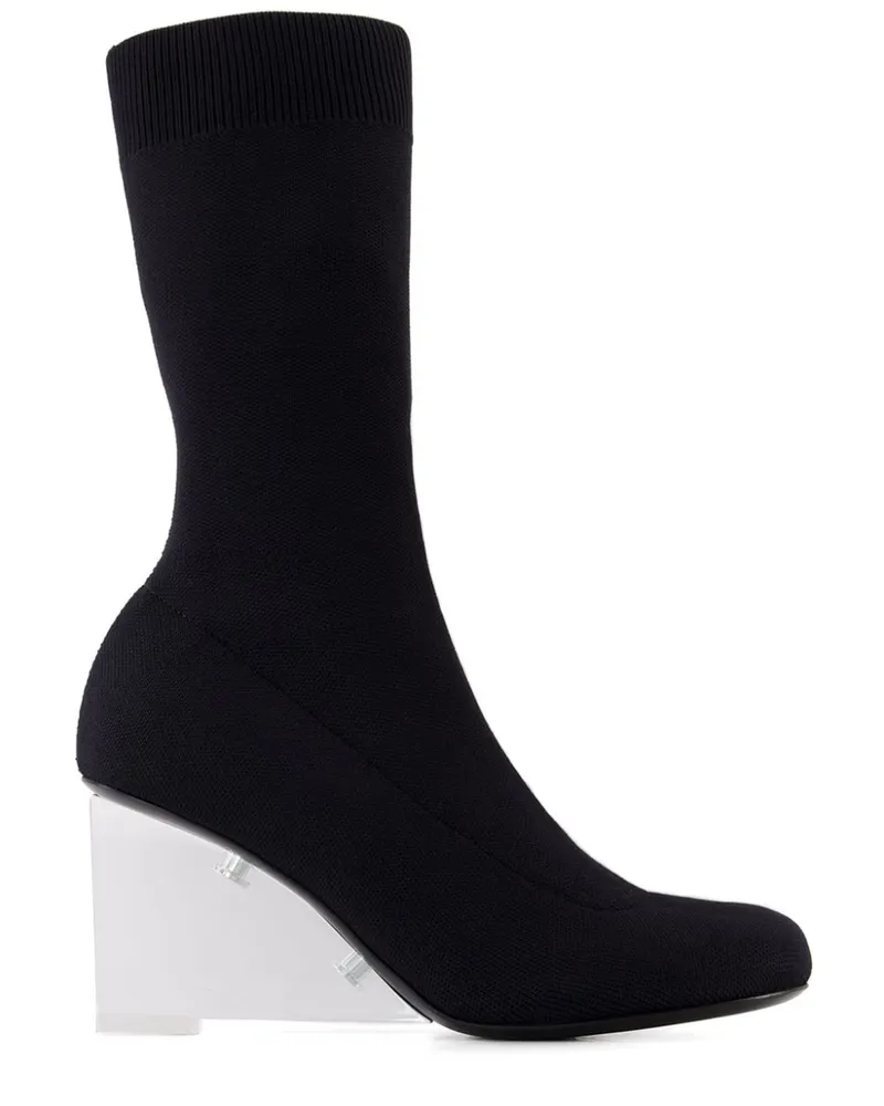 Alexander McQueen Shard Stiefel mit Wedge-Absatz 115mm - Schwarz Schwarz