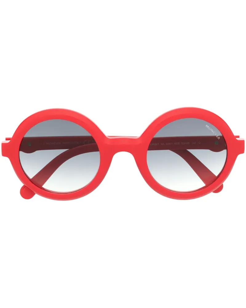 Moncler Sonnenbrille mit rundem Gestell - Rot Rot