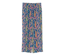 Palazzohose mit Paisleymuster - Blau