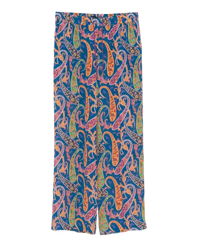 Etro Palazzohose mit Paisleymuster - Blau Blau