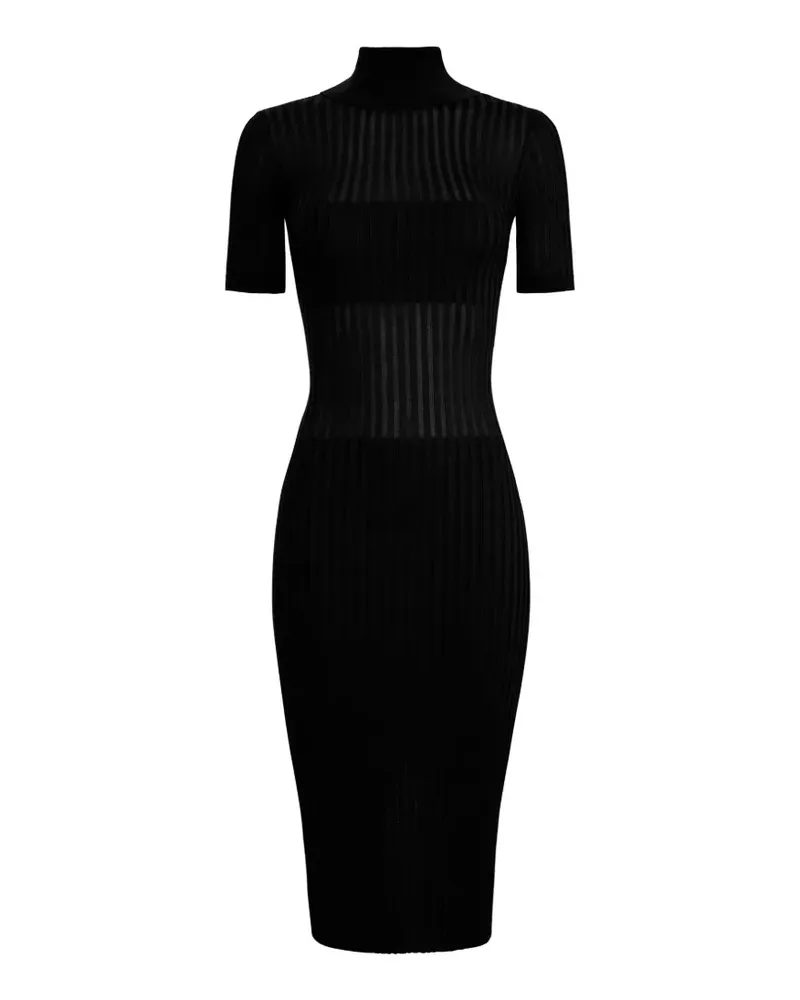 Elisabetta Franchi turtleneck midi dress - Schwarz Schwarz