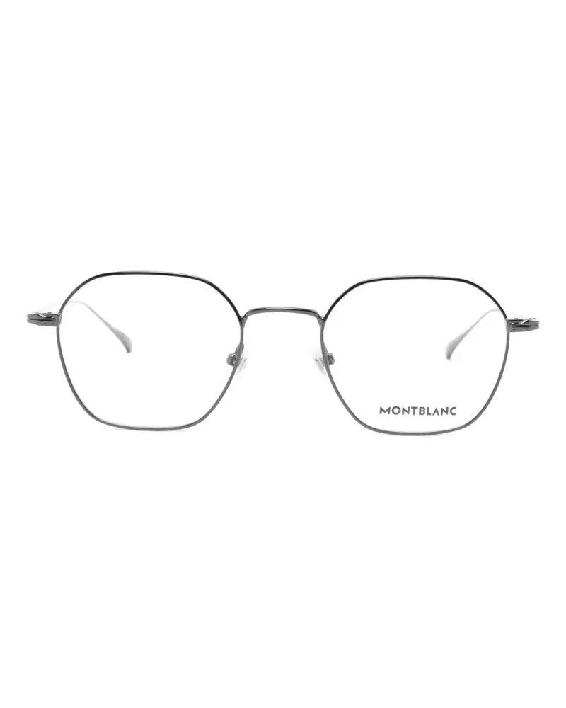 Montblanc Brille mit ovalem Gestell - Silber Silber
