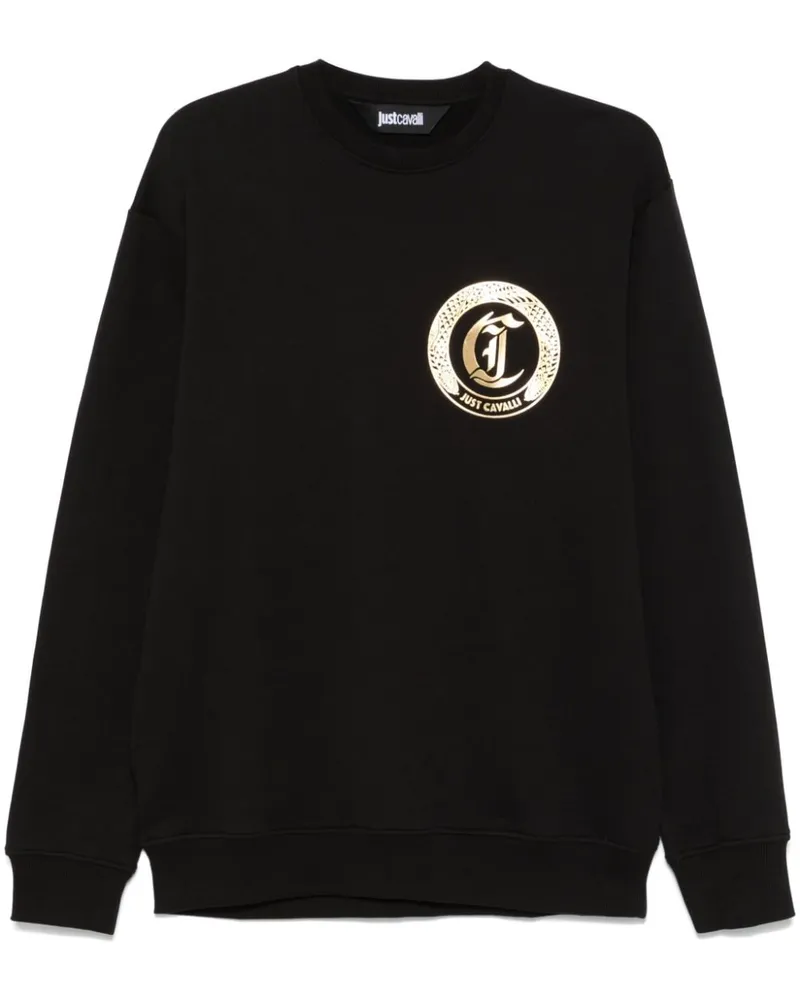 Just Cavalli Sweatshirt mit Logo-Print - Schwarz Schwarz