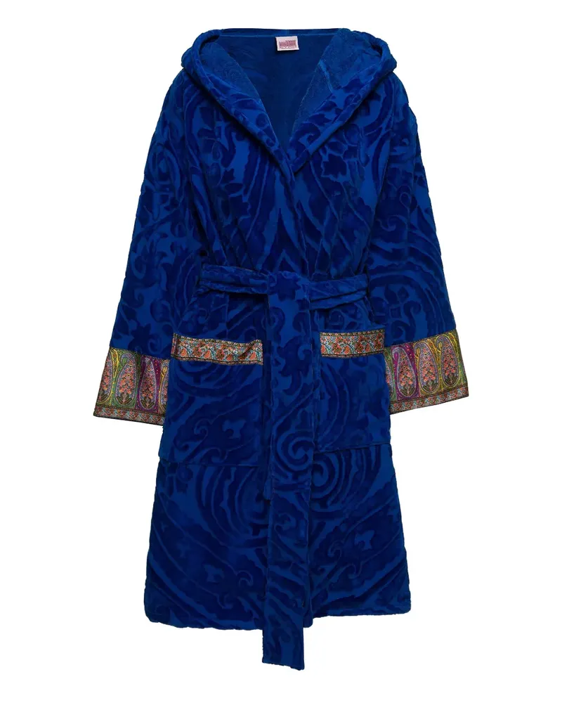 Etro New Tradition Bademantel mit Paisley-Print - Blau Blau