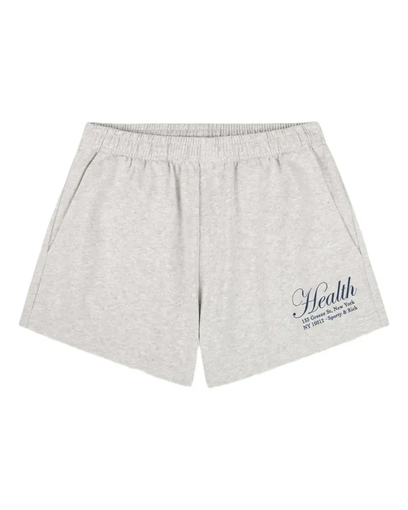 SPORTY & RICH NY Health Disco elasticated track shorts - Grau Grau
