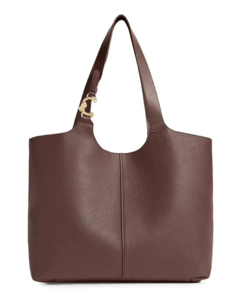 Coccinelle C-Easy grained leather shoulder bag - Braun Braun