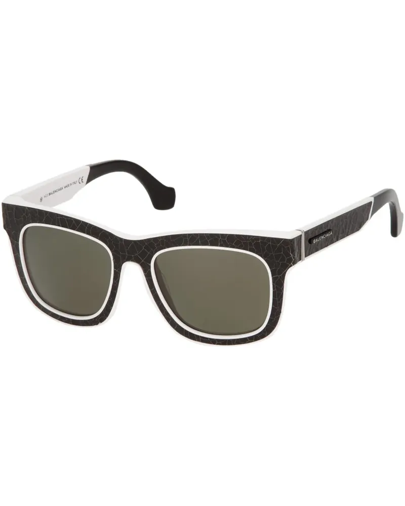 Balenciaga Sonnenbrille mit eckigem Gestell - Schwarz Schwarz