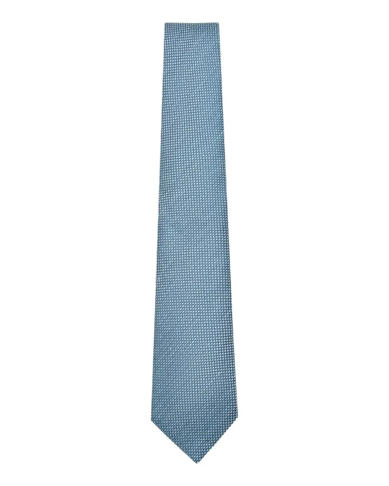 Canali Krawatte mit Mikro-Muster - Blau Blau