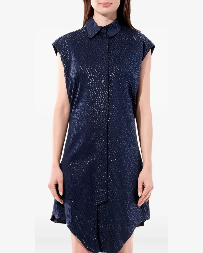 Balenciaga perforated-detail sleeveless dress - Blau Blau