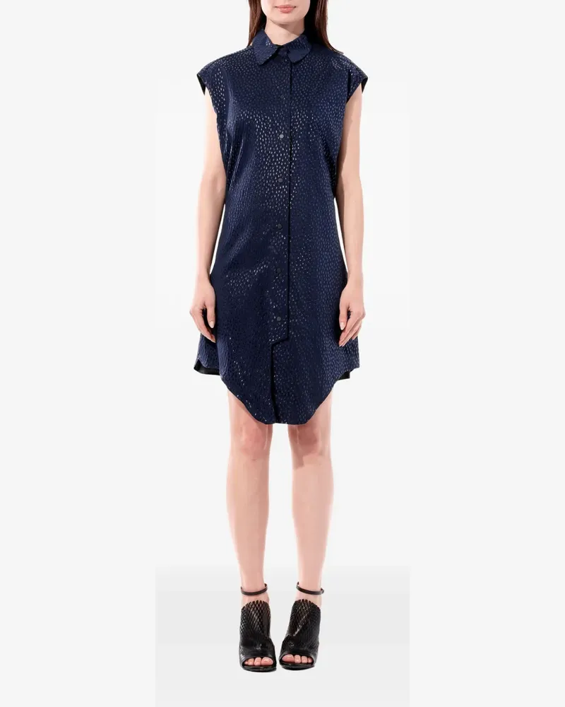 Balenciaga perforated-detail sleeveless dress - Blau Blau