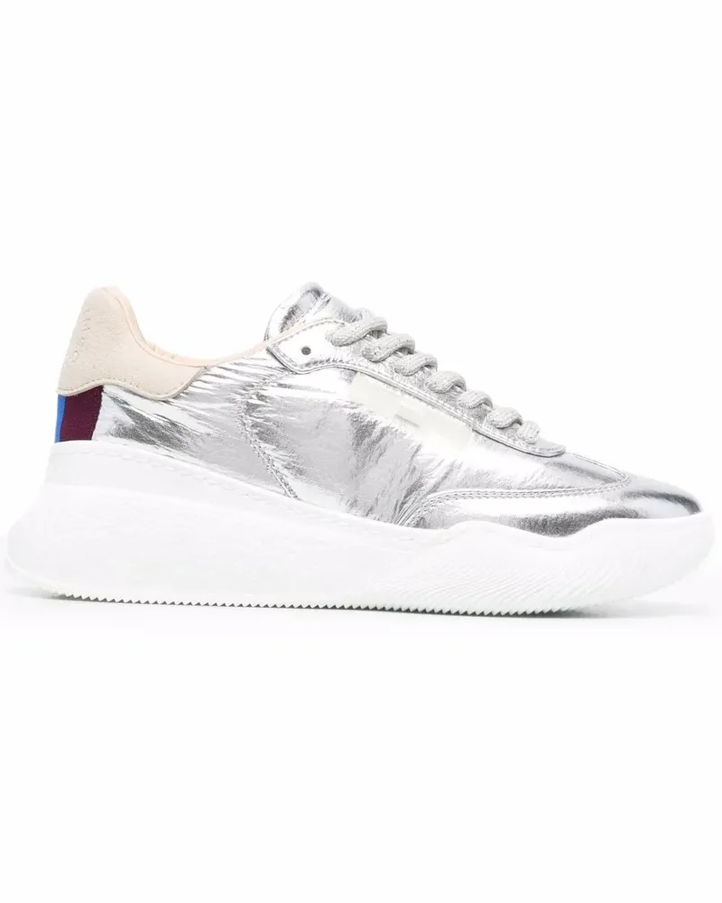 Stella McCartney Loop Sneakers im Metallic-Look - Silber Silber