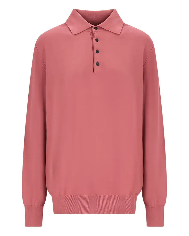 Canessa Pullover mit Poloshirtkragen - Rosa Rosa