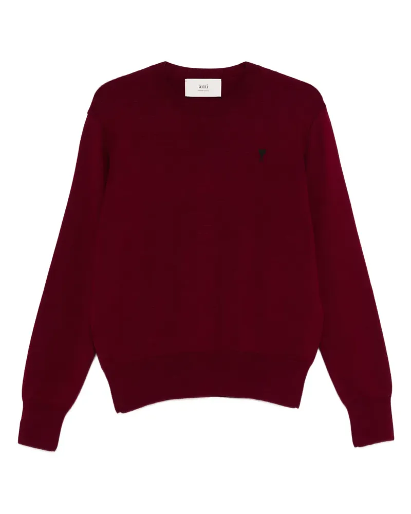 AMI Paris Pullover mit rundem Ausschnitt - Rot Rot