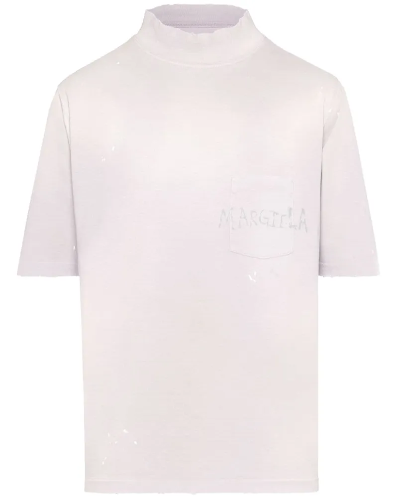 Maison Margiela T-Shirt mit Handschrift - Violett Violett