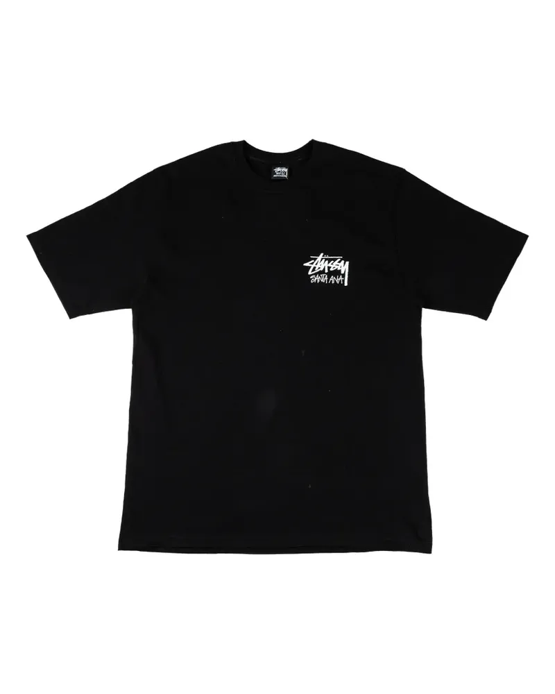 Stüssy Santa Ana T-Shirt mit Logo - Schwarz Schwarz