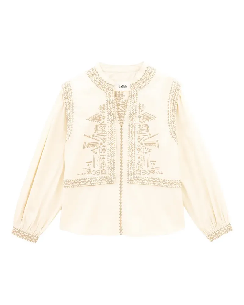 ba&sh Bestickte Laura Bluse - Nude Nude