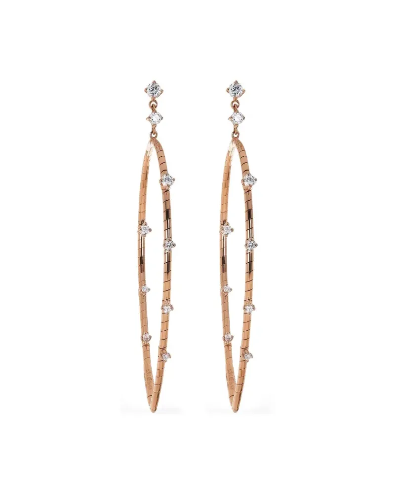 Mattia Cielo Rotgold-Hängeohrringe mit Diamanten - Rosa Rosa