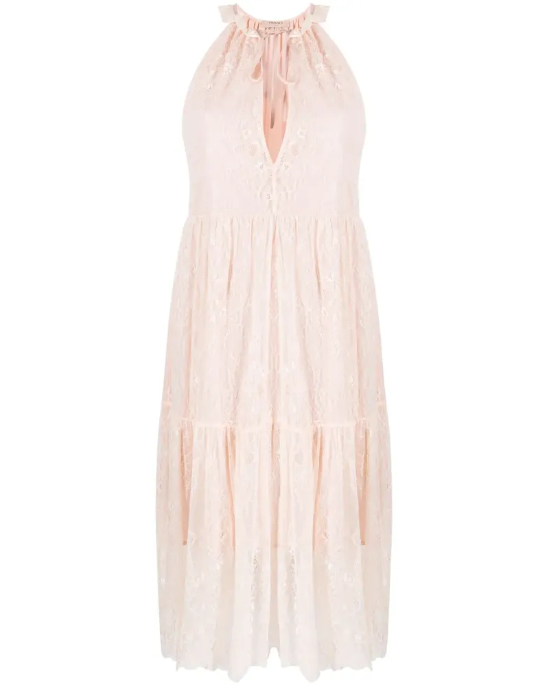 Twin-Set Kleid mit kurzen Ärmeln - Rosa Rosa