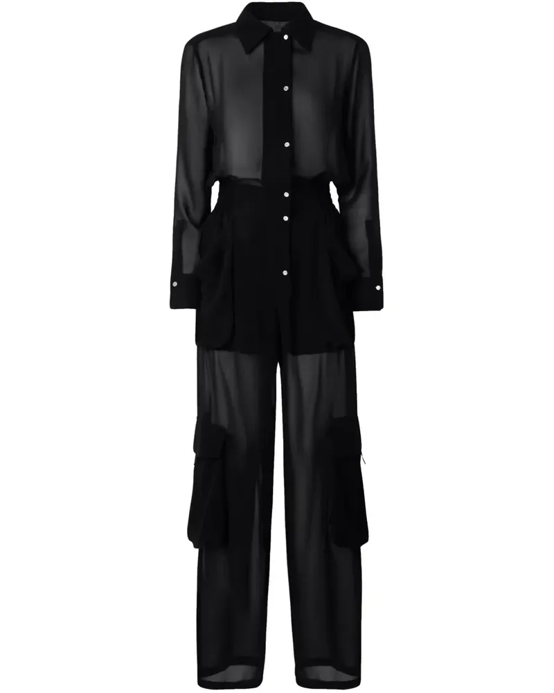 Pinko Jumpsuit mit aufgesetzten Taschen - Schwarz Schwarz
