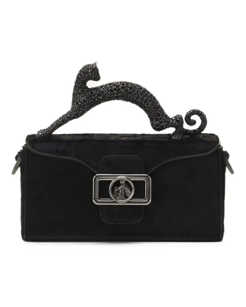 Lanvin Pencil Umhängetasche mit Katze - Schwarz Schwarz