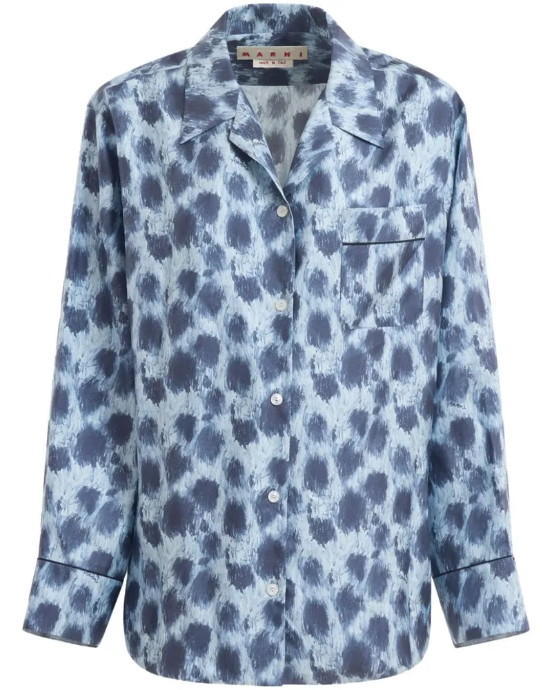 Marni Hemd mit Print - Blau Blau