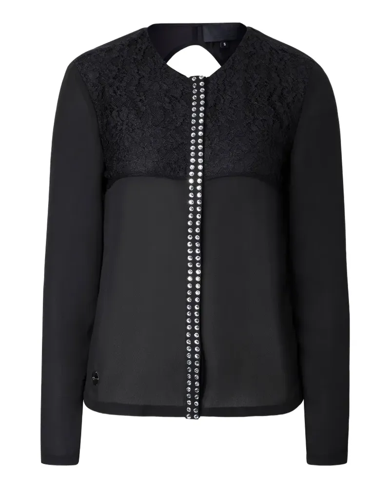 Philipp Plein lace embellished blouse - Schwarz Schwarz