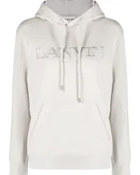 Lanvin Hoodie mit Logo-Stickerei Nude