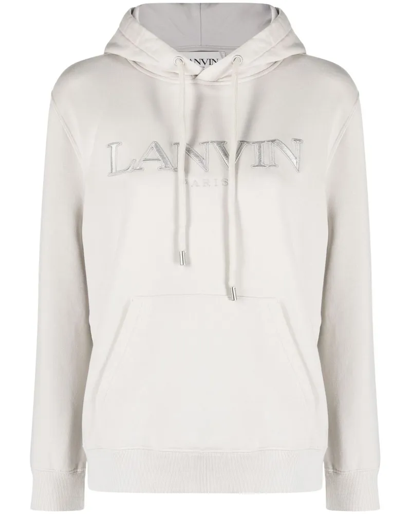 Lanvin Hoodie mit Logo-Stickerei - Nude Nude