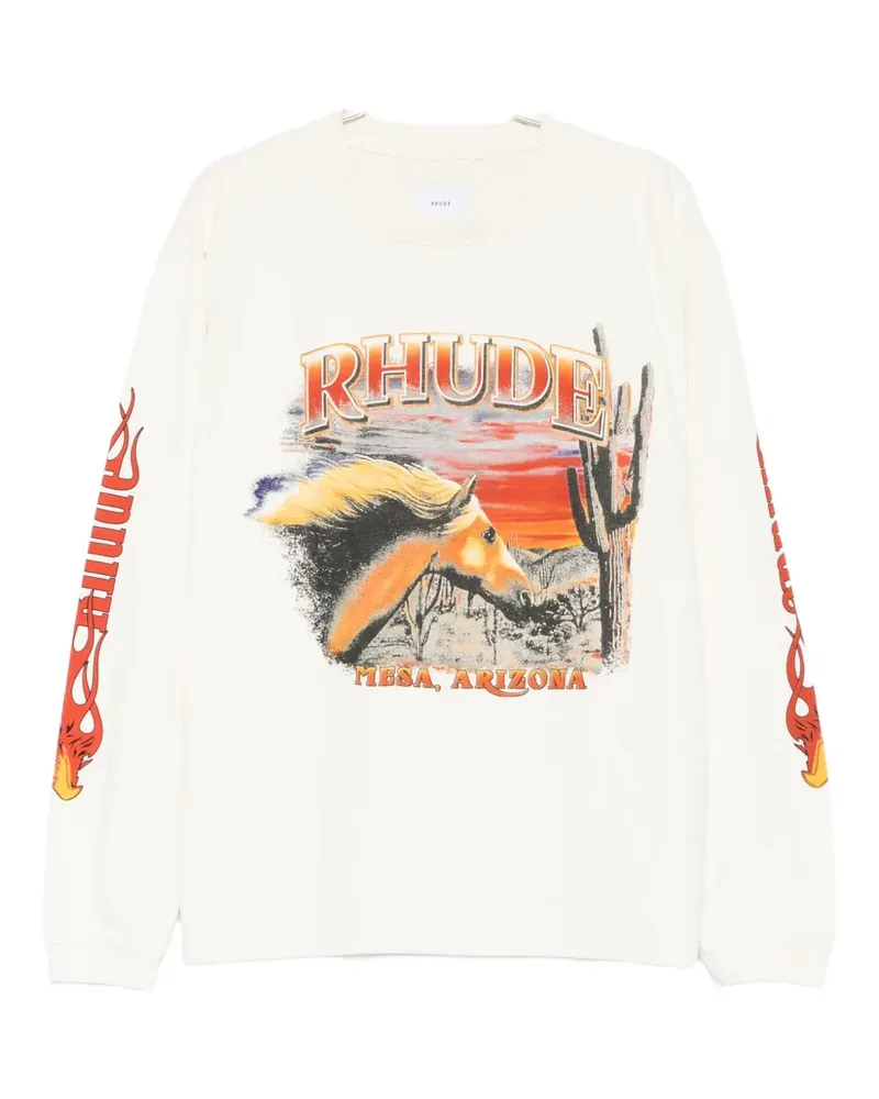 RHUDE Mesa Stallion T-shirt - Weiß Weiß
