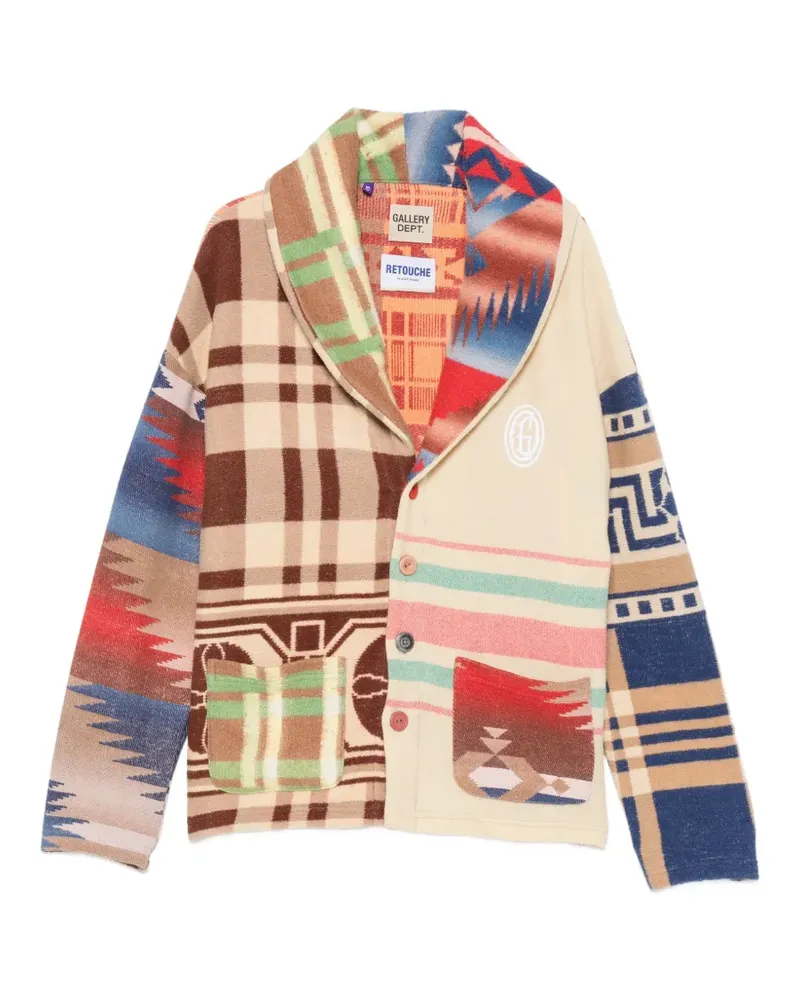 GALLERY DEPT. Retouche Rae patchwork cardigan - Nude Nude