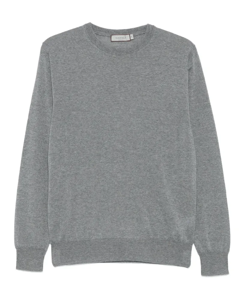 Canali Pullover mit rundem Ausschnitt - Grau Grau