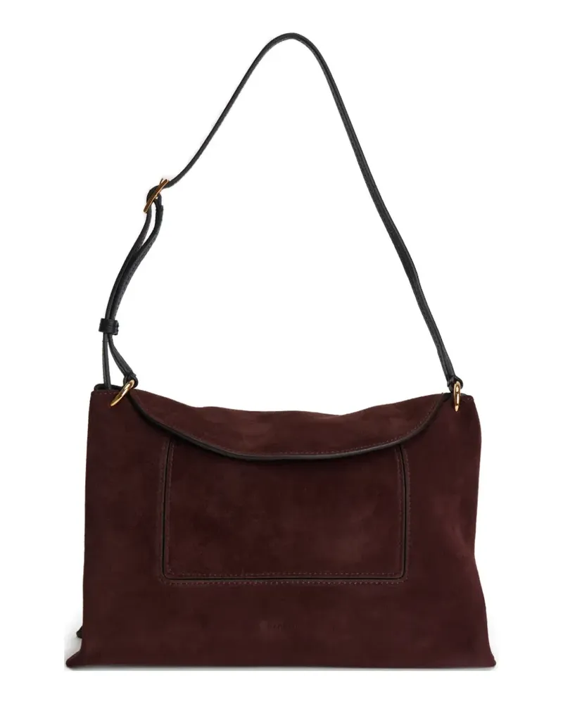 WANDLER pocket suede tote bag - Braun Braun