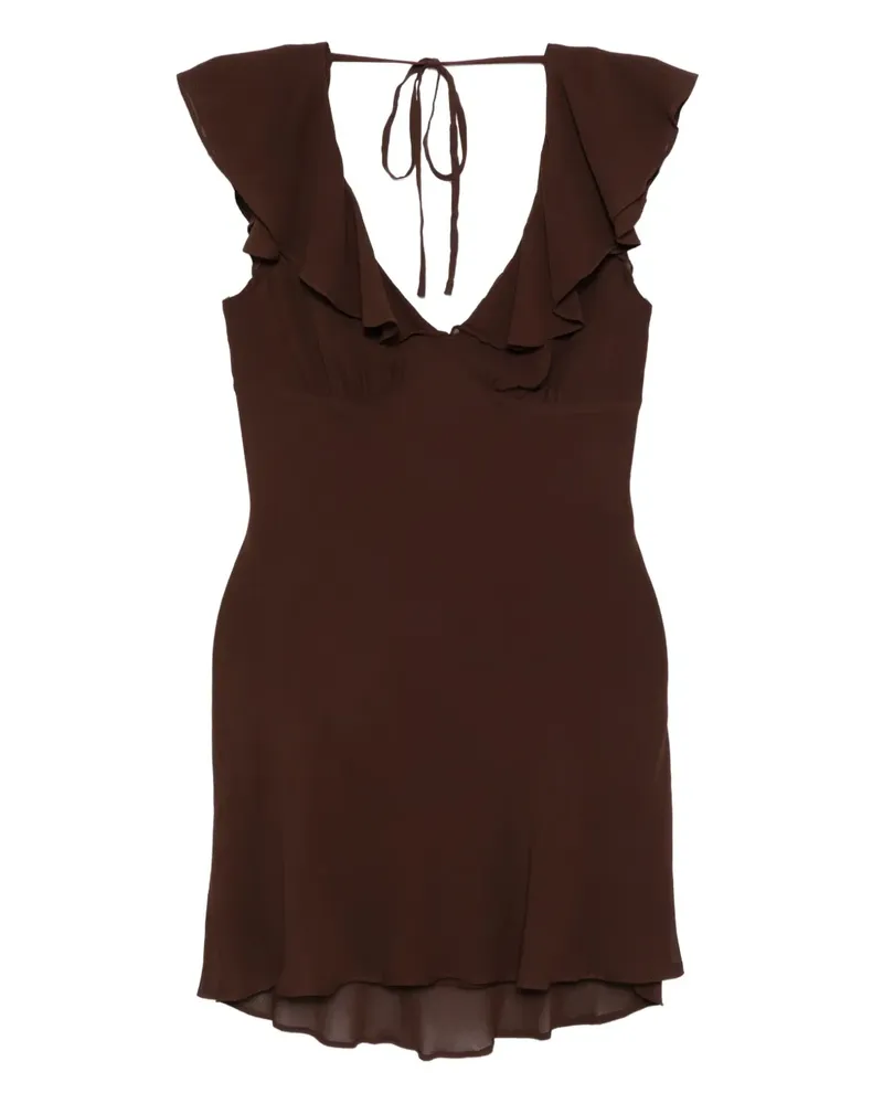 Reformation Arni Kleid - Braun Braun