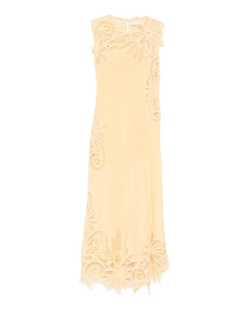 Ulla Johnson Idra lace-detail midi dress - Gelb Gelb