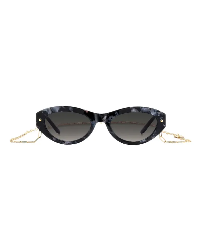 Carolina Herrera New York Cat-Eye-Brille mit Kunstperlen - Schwarz Schwarz