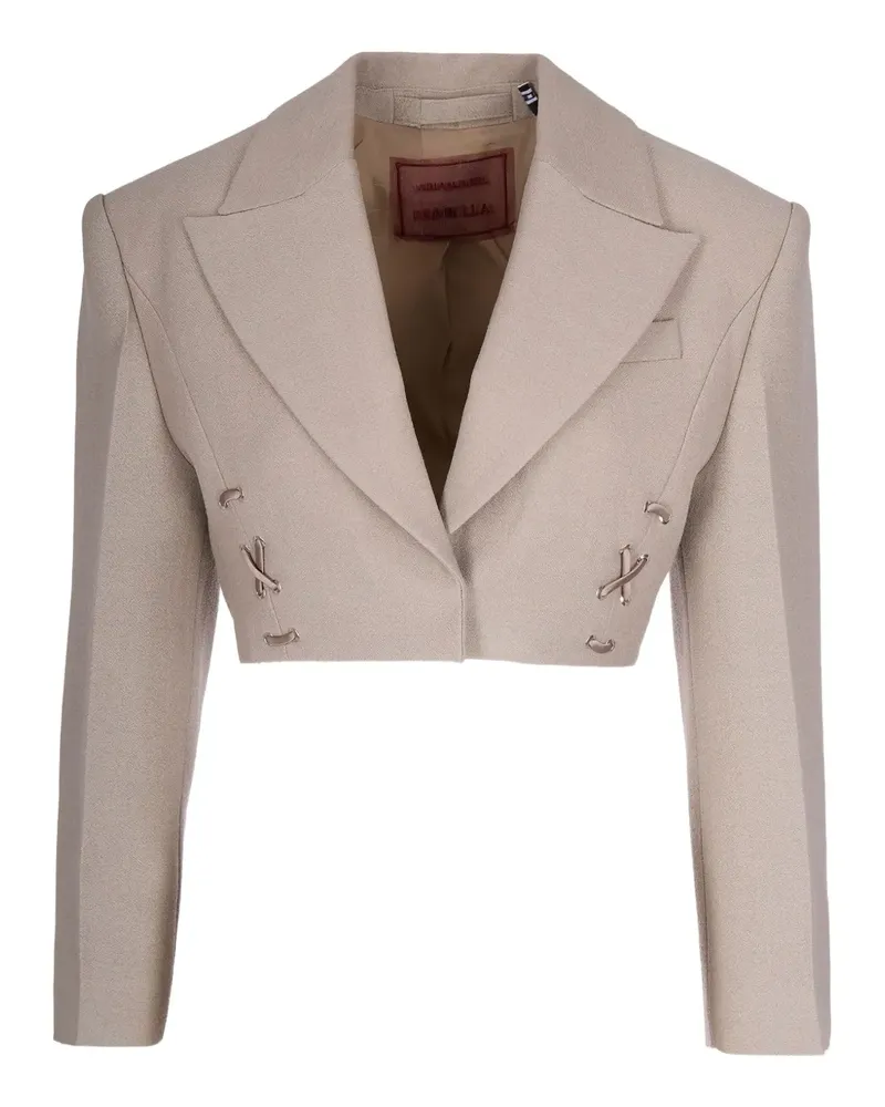 MARELLA Cropped-Blazer mit Schnürung - Grau Grau