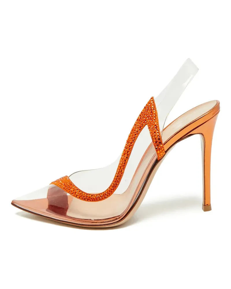 Gianvito Rossi Hortensia Pumps mit Kristallen - Orange Orange