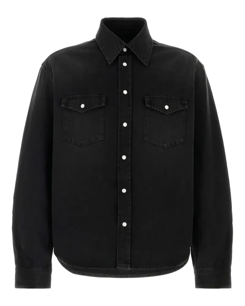 Givenchy flap-pocket denim shirt - Schwarz Schwarz