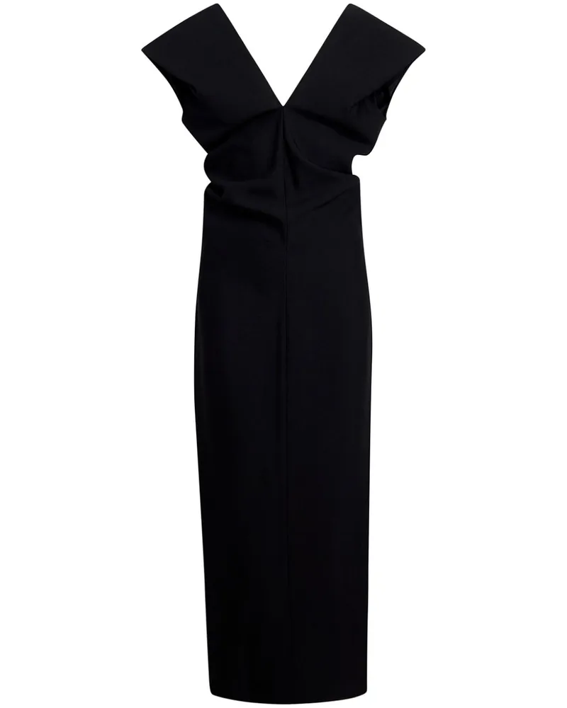 KHAITE Kleid mit V-Ausschnitt - Schwarz Schwarz