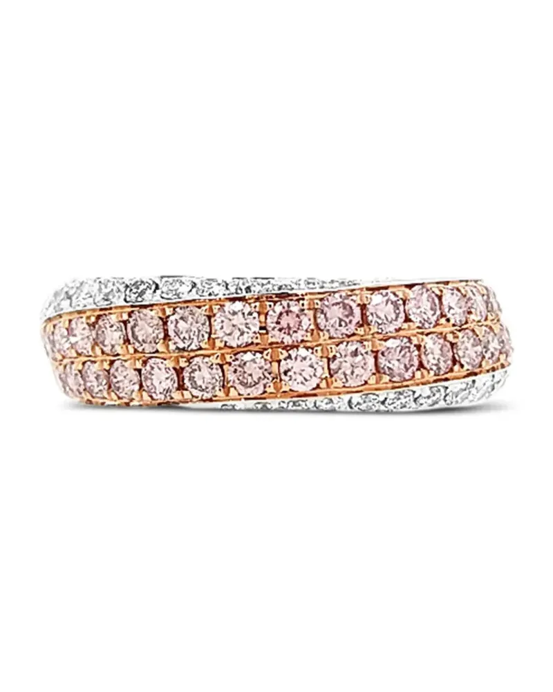 HYT Jewelry 18kt Weißgoldring mit Diamanten - Rosa Rosa