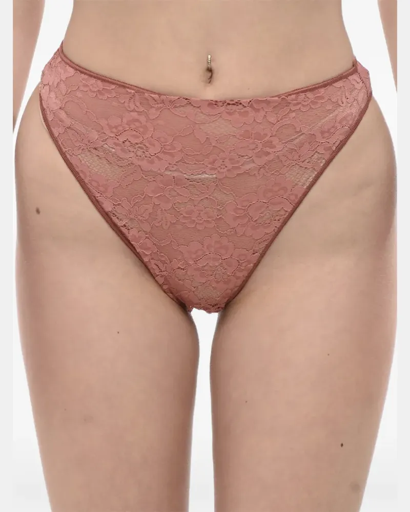 Oséree Slip mit hohem Schnitt - Rosa Rosa