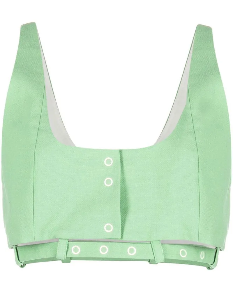 Ganni Suiting Cropped-Top - Grün Grün