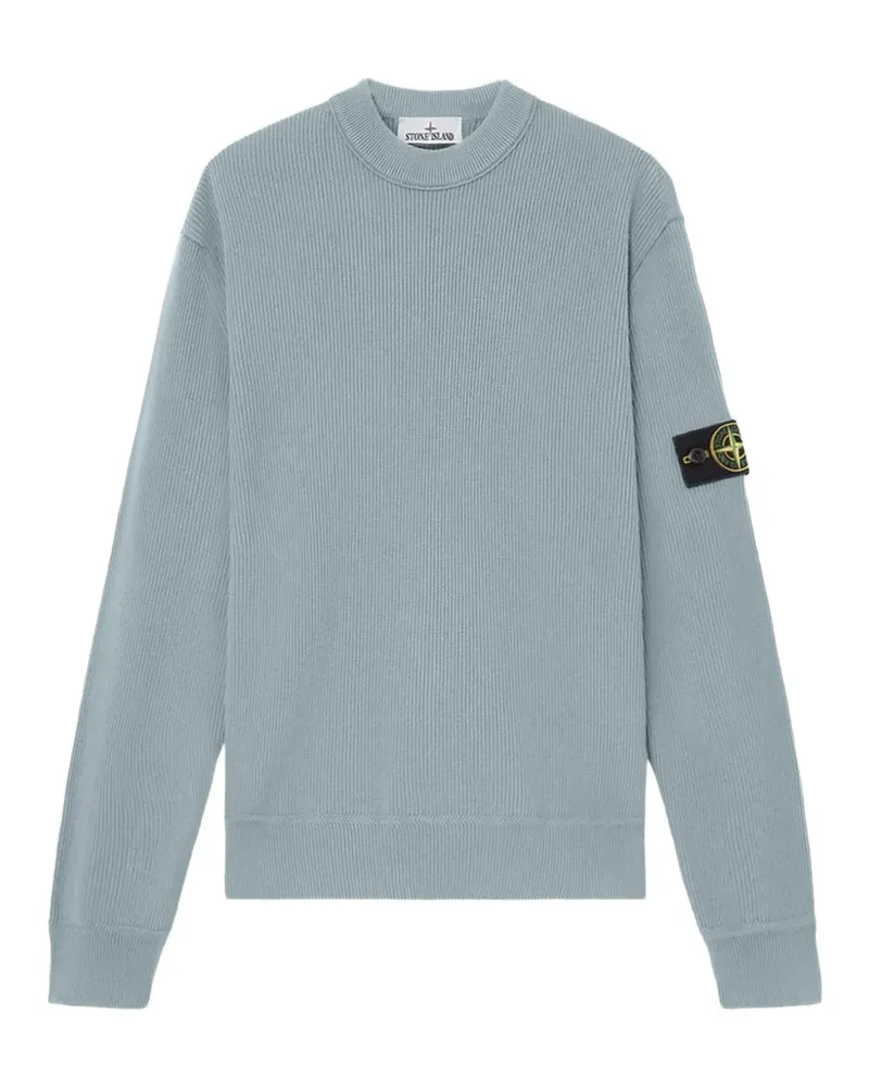 Stone Island Gerippter Strickpullover - Blau Blau