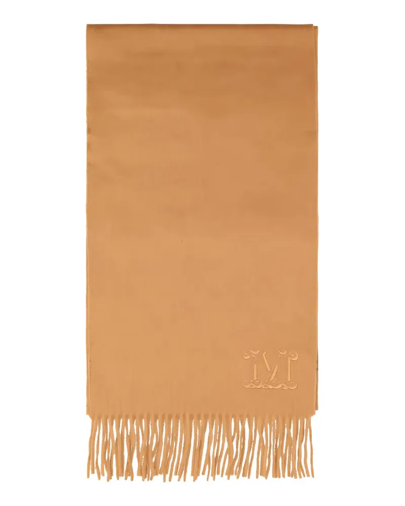 Max Mara Wsdalia embroidered fringed scarf - Braun Braun