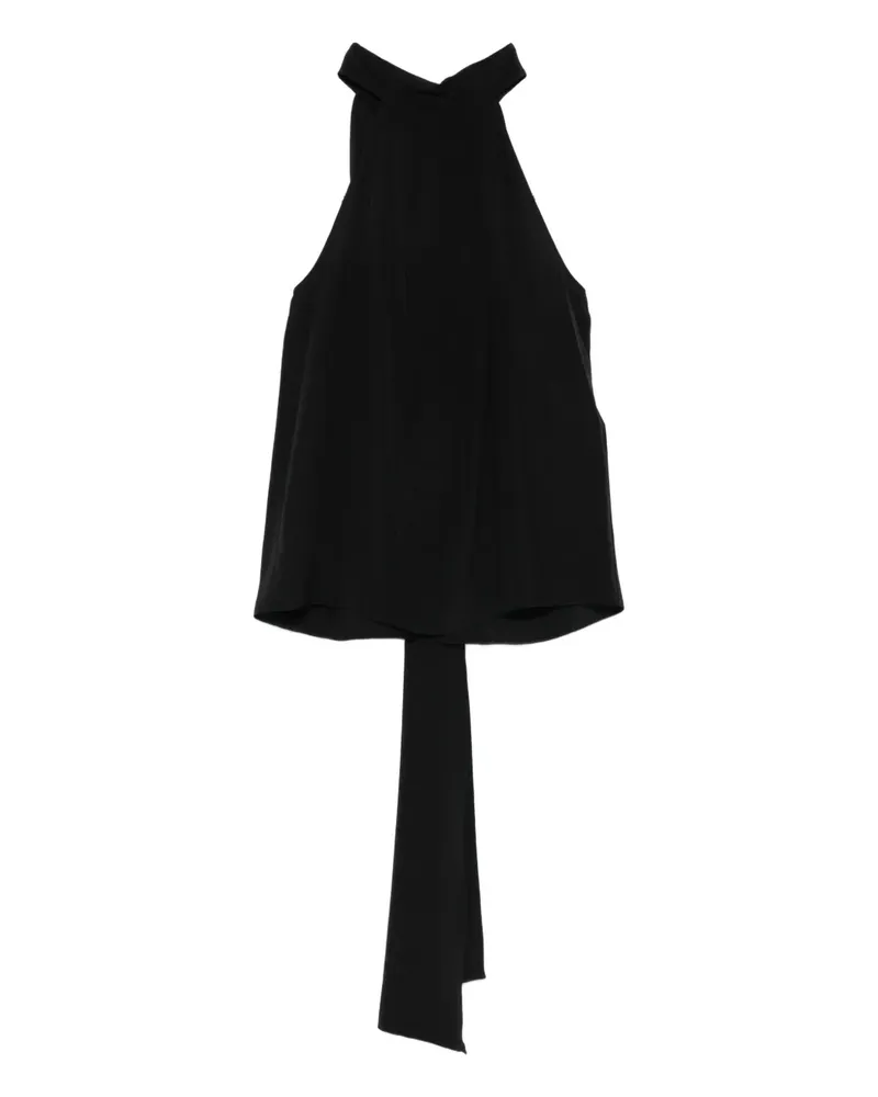 Tom Ford Gerippte Bluse mit Schleifenkragen - Schwarz Schwarz