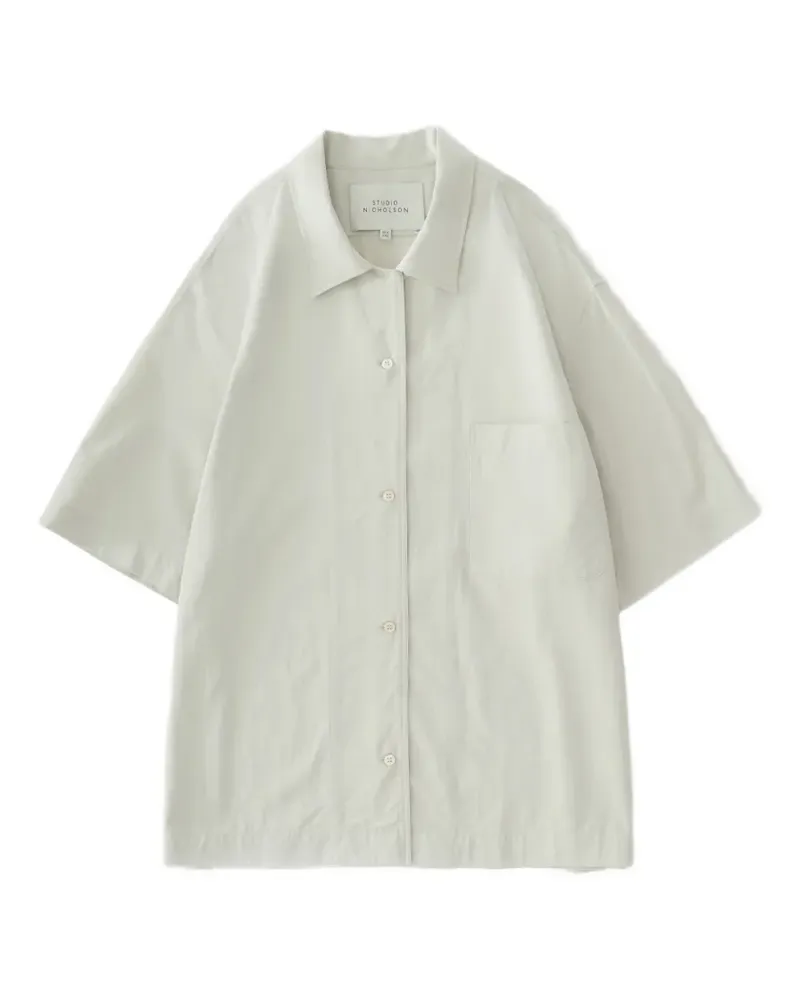 Studio Nicholson Delos point-collar pocket shirt - Nude Nude