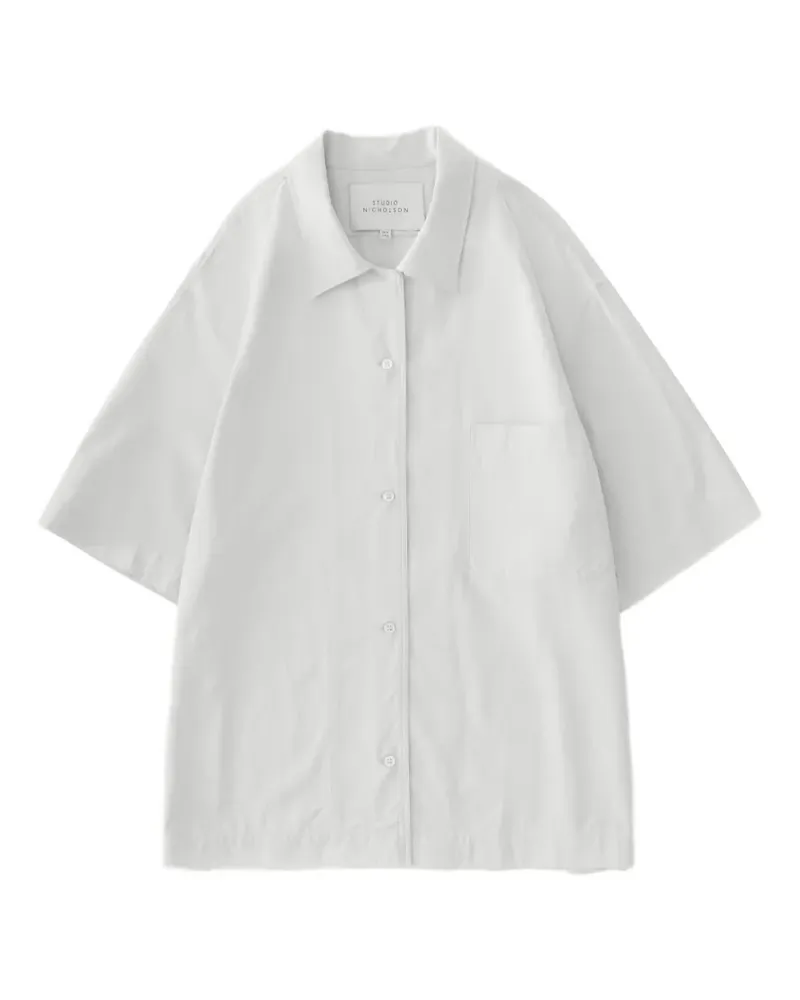 Studio Nicholson Delos point-collar pocket shirt - Nude Nude